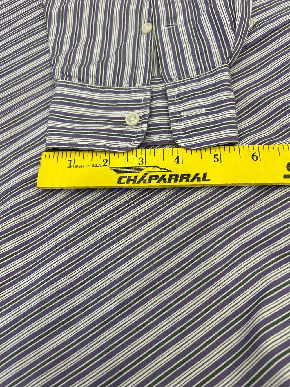 Vintage Ralph Lauren Blake Button Down Shirt XL StripeD 100% Cotton Classic Fit - Picture 8 of 10